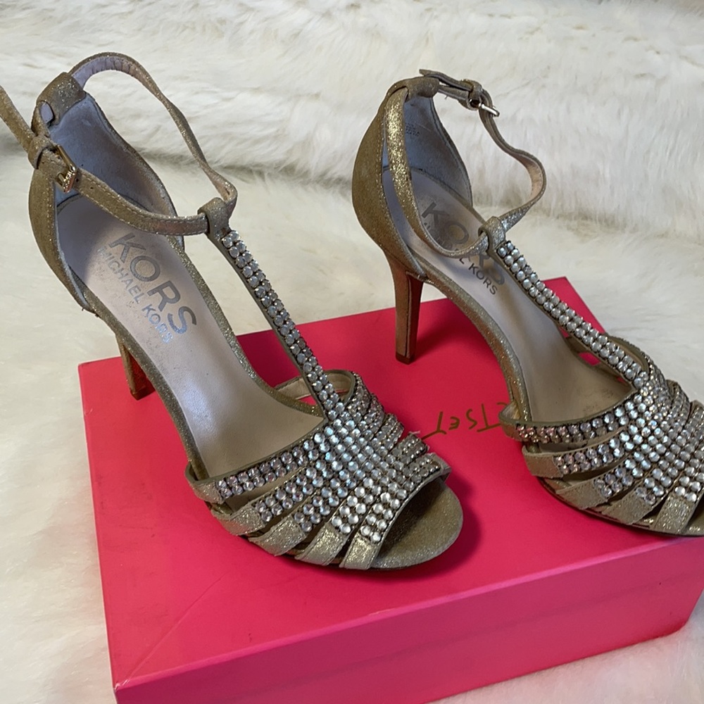 Michael Kors Comfy heels with rhinestones